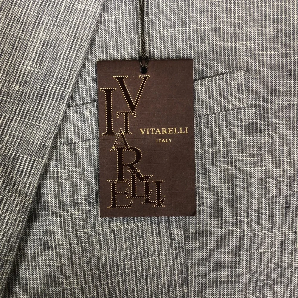 Vitarelli Italy 100%‎ Linen Button Long Sleeve Blazer Men’s size 48R